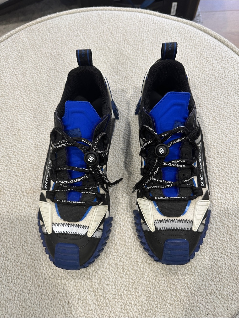 Dolce & Gabbana Men's Black, Blue & White Chunky Trainer Sneakers